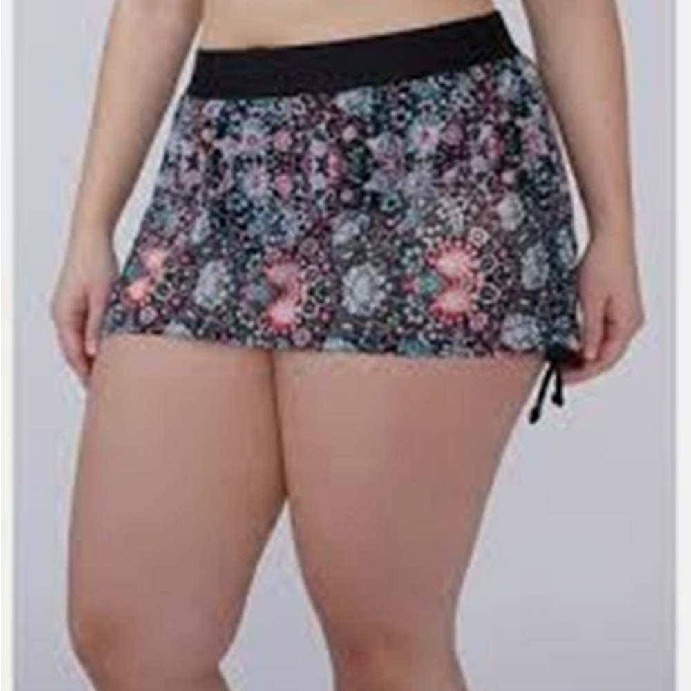 NWT- Cacique Floral Patterned Swim Skirt fom Cacique Swim